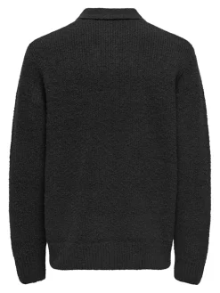 ONSDALE RLX LS POLO KNIT NOOS black