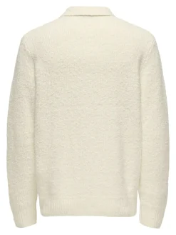 ONSDALE RLX LS POLO KNIT NOOS gardenia