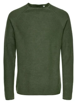 ONSDEXTOR 12 WASH RAGLAN KNIT olive night