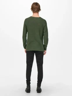 ONSDEXTOR 12 WASH RAGLAN KNIT olive night