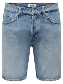 ONSEDGE LBD 6092 DOT DNM SHORTS light blue denim