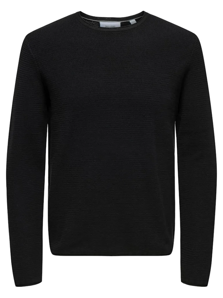 ONSERIC REG 12 STRUC CREW KNIT NOOS black