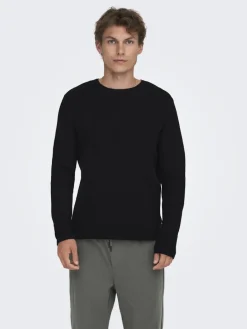 ONSERIC REG 12 STRUC CREW KNIT NOOS black
