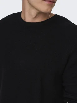 ONSERIC REG 12 STRUC CREW KNIT NOOS black