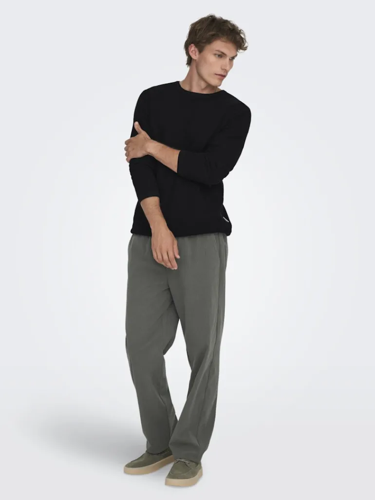 ONSERIC REG 12 STRUC CREW KNIT NOOS black