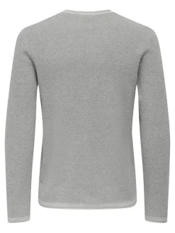 ONSERIC REG 12 STRUC CREW KNIT NOOS light grey melange