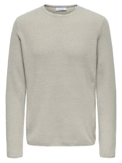 ONSERIC REG 12 STRUC CREW KNIT NOOS silver lining1