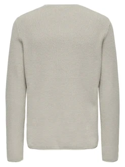 ONSERIC REG 12 STRUC CREW KNIT NOOS silver lining1