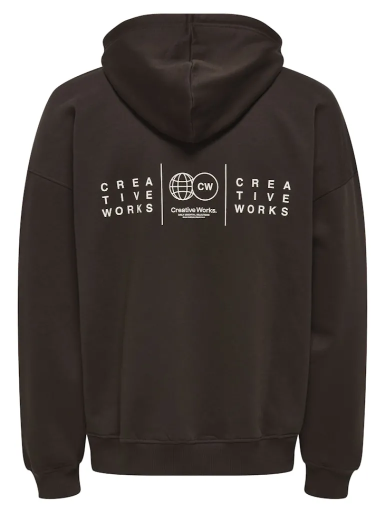 ONSGALLERY VTG HOODIE coffee bean