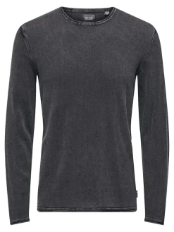ONSGARSON 12 WASH CREW KNIT black