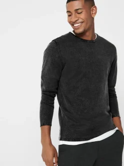ONSGARSON 12 WASH CREW KNIT black