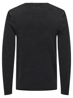 ONSGARSON 12 WASH CREW KNIT black