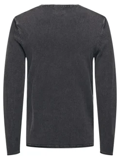ONSGARSON 12 WASH CREW KNIT black