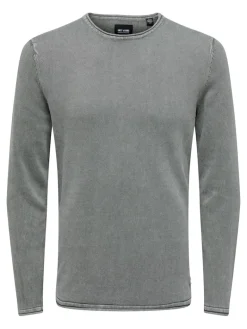 ONSGARSON 12 WASH CREW KNIT castor gray