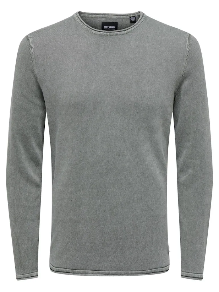 ONSGARSON 12 WASH CREW KNIT castor gray