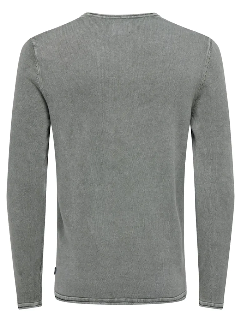 ONSGARSON 12 WASH CREW KNIT castor gray