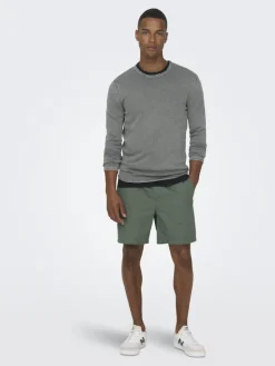 ONSGARSON 12 WASH CREW KNIT castor gray