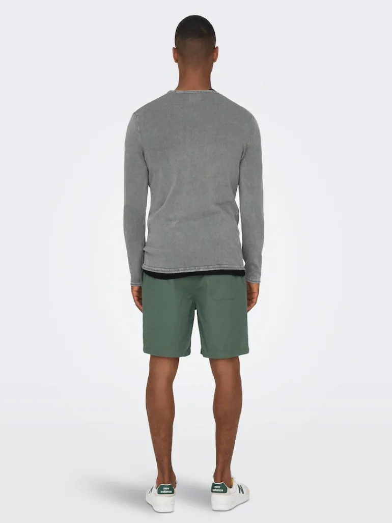 ONSGARSON 12 WASH CREW KNIT castor gray