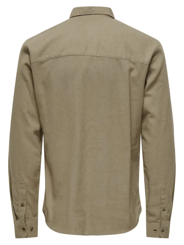 ONSGUDMUND SLIM 1-PKT SOLID SHIRT NOOS chinchilla