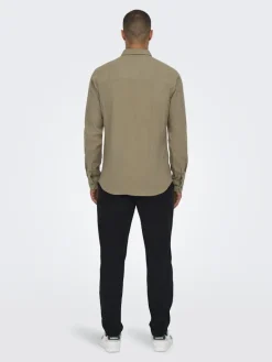 ONSGUDMUND SLIM 1-PKT SOLID SHIRT NOOS chinchilla