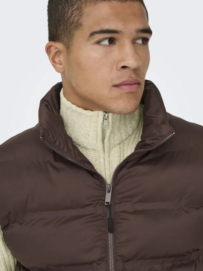 ONSJOIN REG LS HIGH NECK KNIT CAMP egret