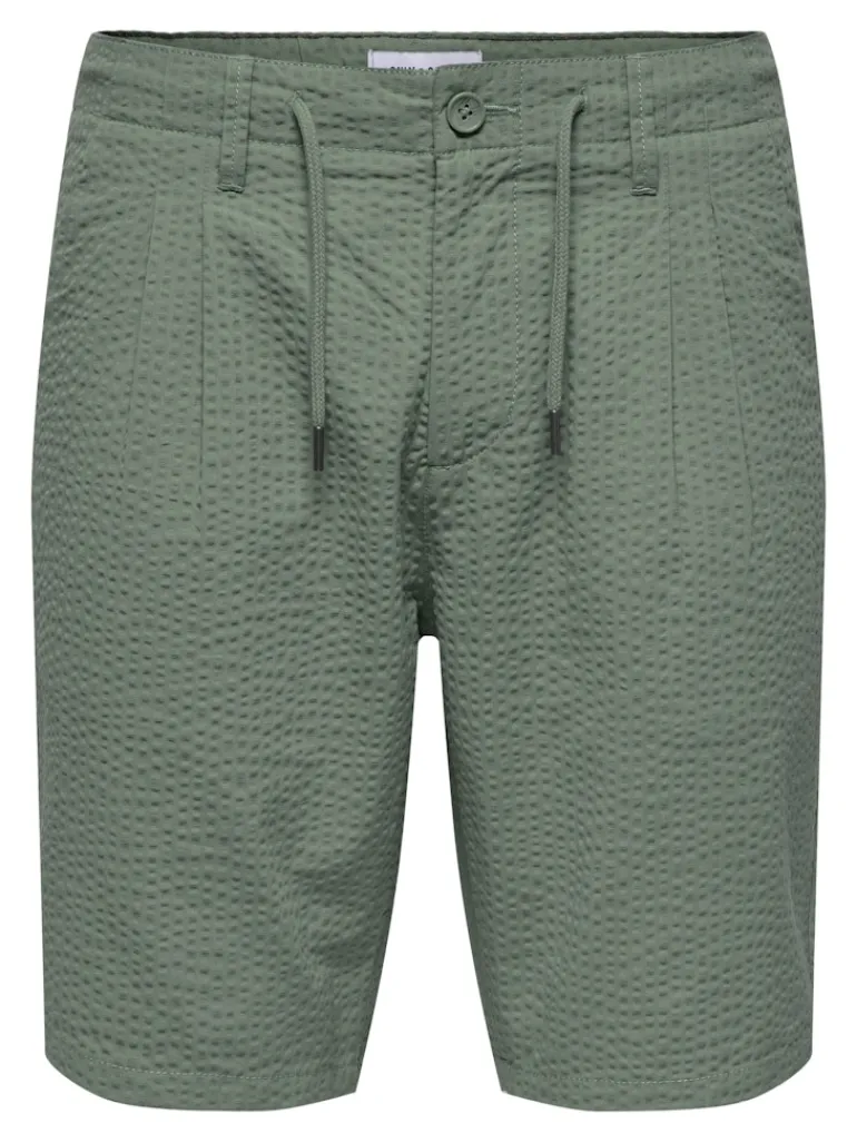 ONSLEO LIFE 0009 SEERSUCKER SHORTS NOOS castor gray