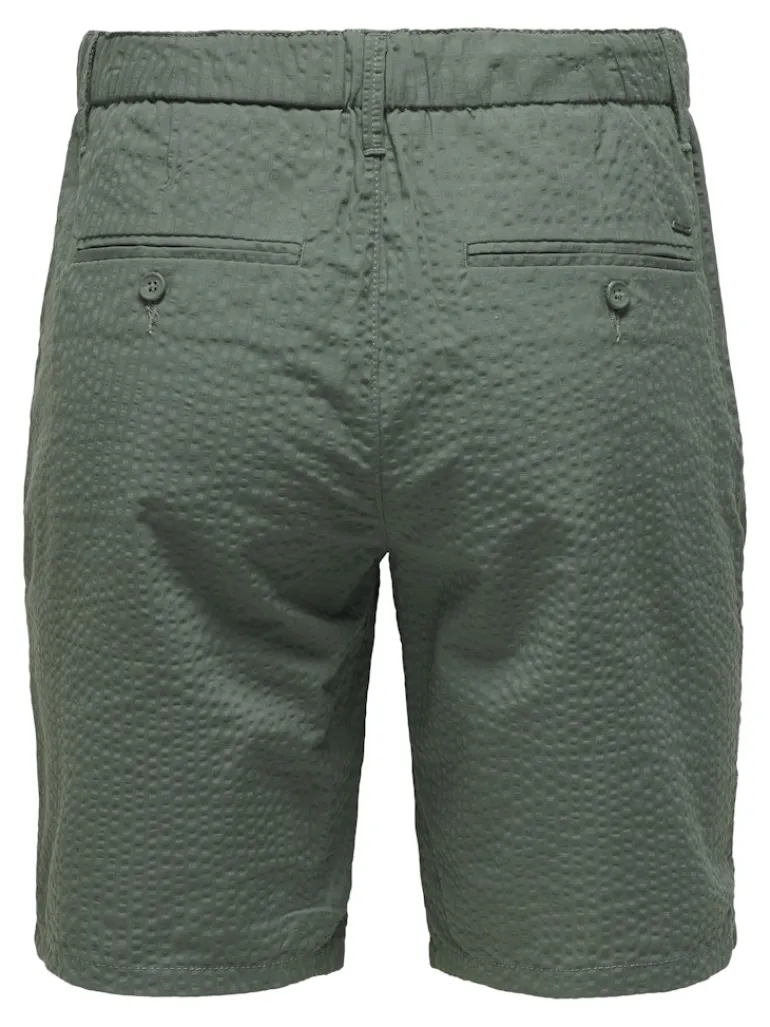 ONSLEO LIFE 0009 SEERSUCKER SHORTS NOOS castor gray