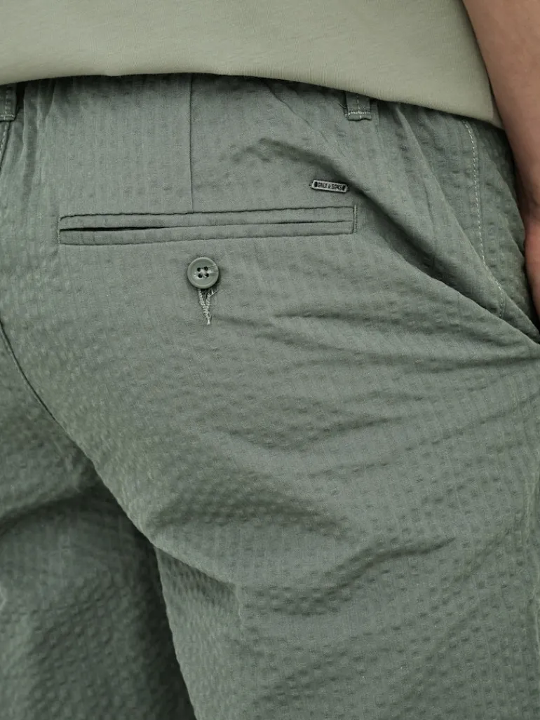 ONSLEO LIFE 0009 SEERSUCKER SHORTS NOOS castor gray