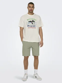 ONSLINUS 0007 COT LIN SHORTS NOOS tea