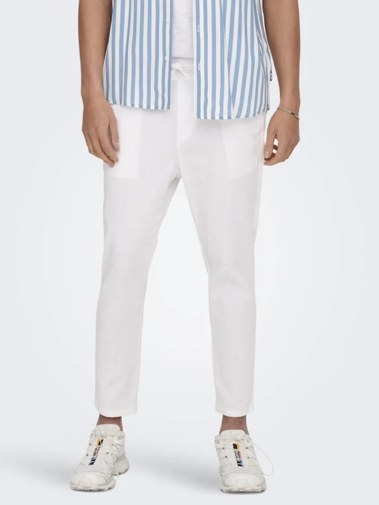 ONSLINUS CROP 0007 COT LIN PNT NOOS bright white