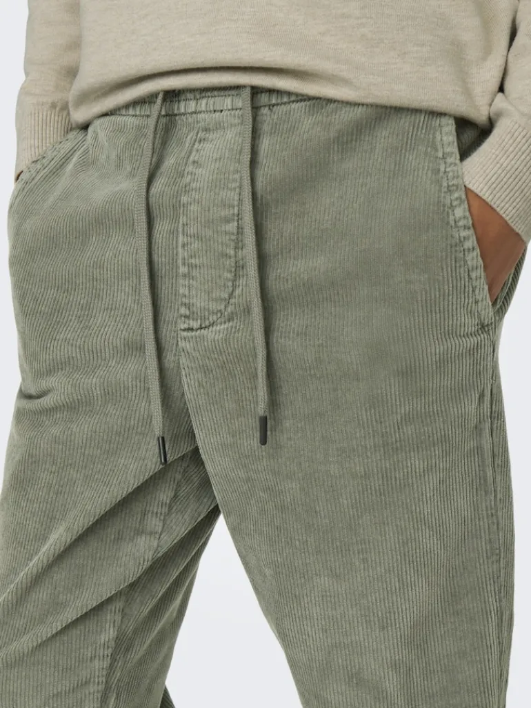ONSLINUS TAP CORDUROY 0185 PANT NOOS castor gray