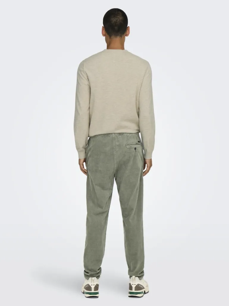 ONSLINUS TAP CORDUROY 0185 PANT NOOS castor gray