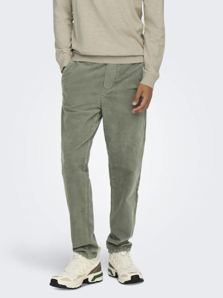 ONSLINUS TAP CORDUROY 0185 PANT NOOS castor gray