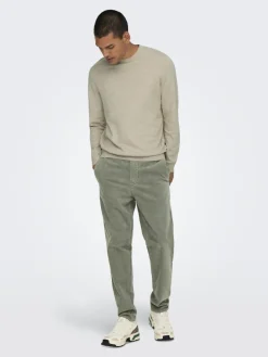 ONSLINUS TAP CORDUROY 0185 PANT NOOS castor gray