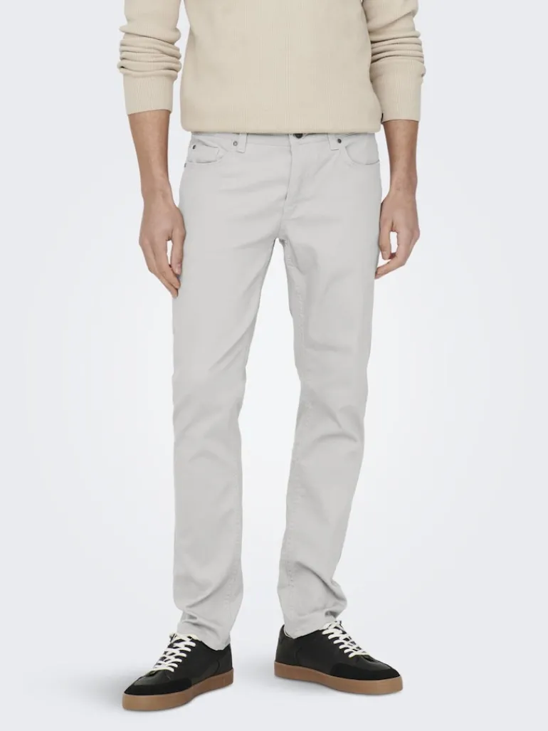 ONSLOOM LIFE SLIM TWILL 4452 PANT white
