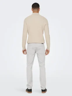 ONSLOOM LIFE SLIM TWILL 4452 PANT white