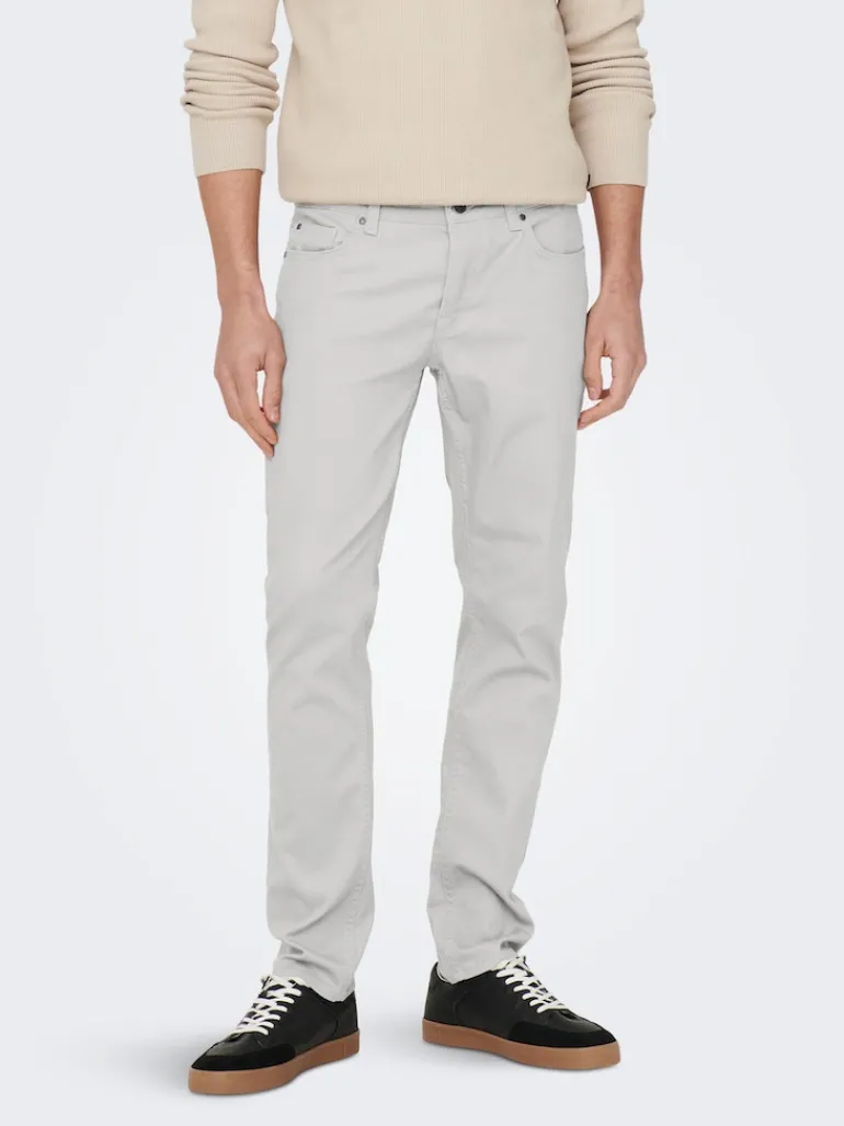 ONSLOOM LIFE SLIM TWILL 4452 PANT white