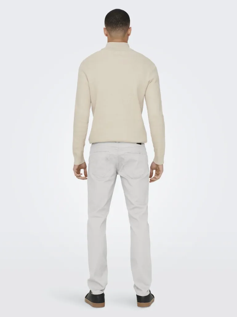 ONSLOOM LIFE SLIM TWILL 4452 PANT white