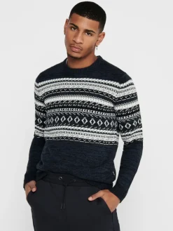 ONSLUDVIG 7 CHEST JAQ KNIT phantom
