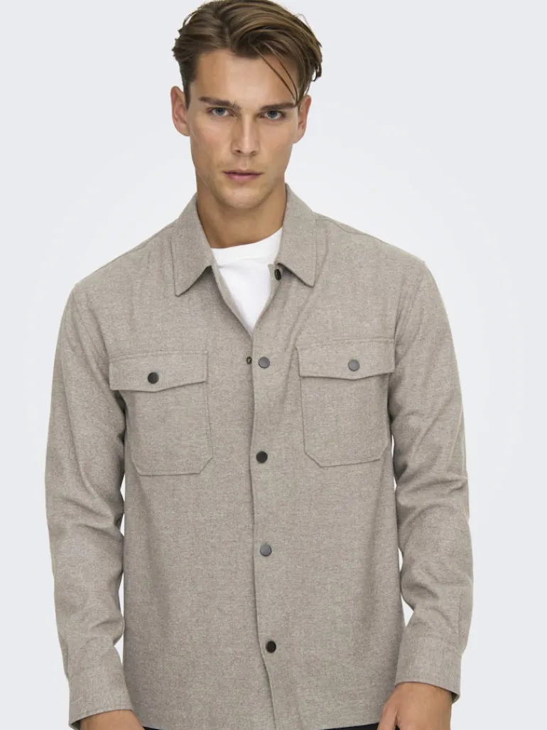 ONSMARK BRUSHED 0353 OVERSHIRT NOOS falcon