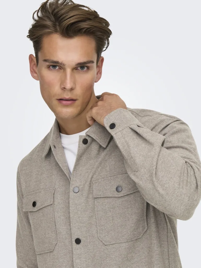 ONSMARK BRUSHED 0353 OVERSHIRT NOOS falcon
