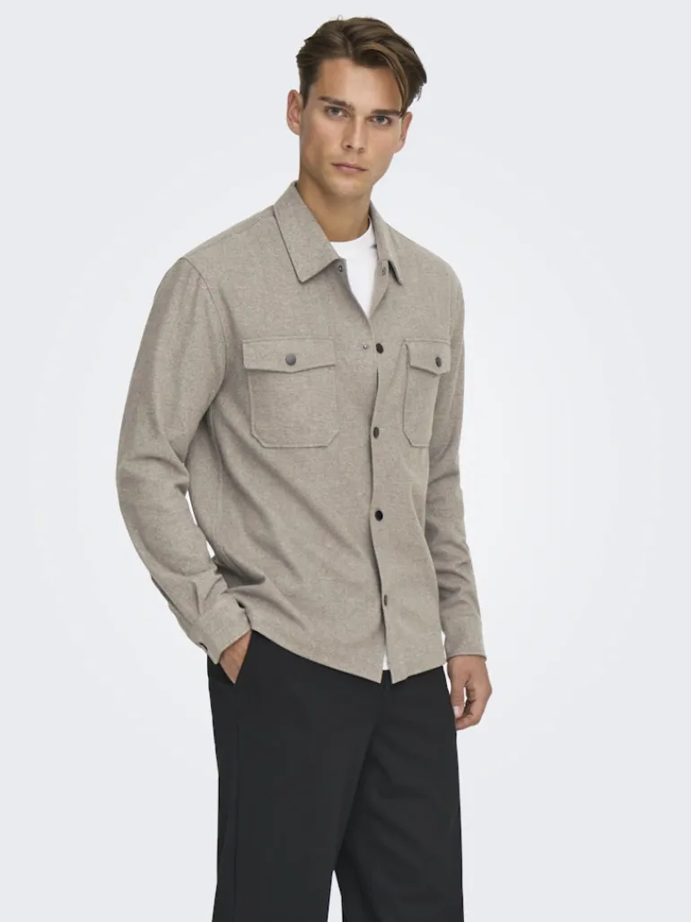 ONSMARK BRUSHED 0353 OVERSHIRT NOOS falcon