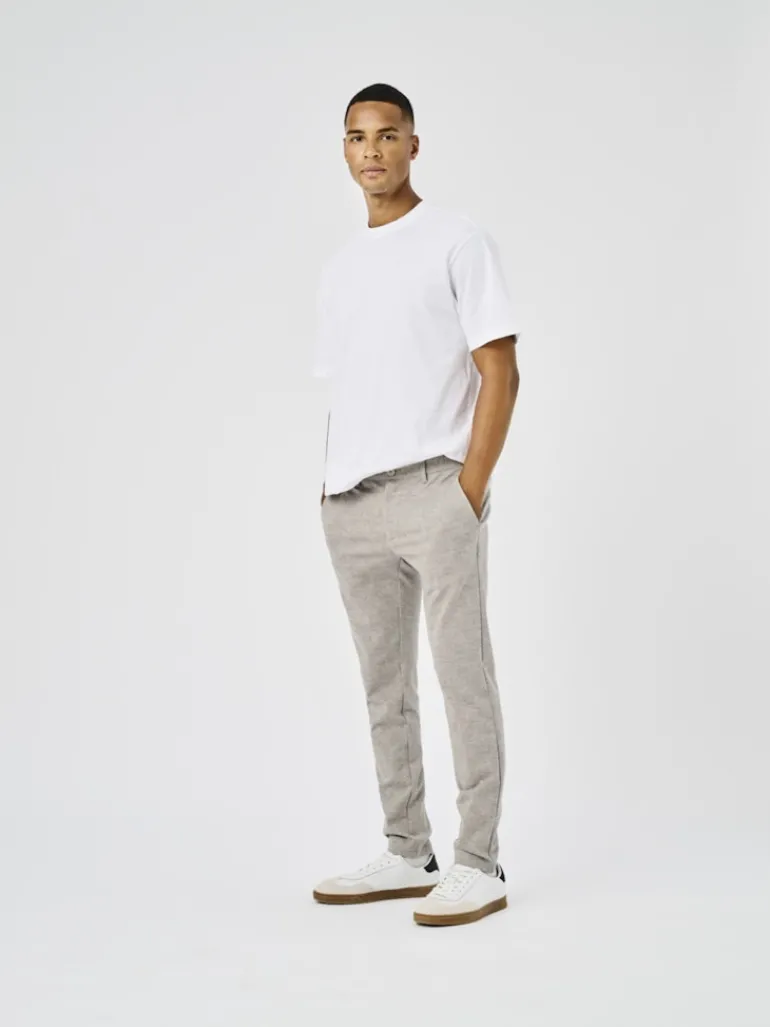 ONSMARK SLIM CHECK 020919 PANT NOOS chinchilla