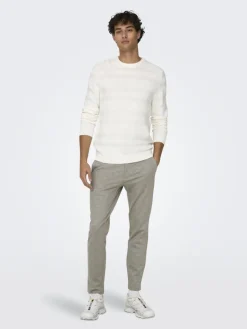 ONSMARK SLIM CHECK 020919 PANT NOOS chinchilla