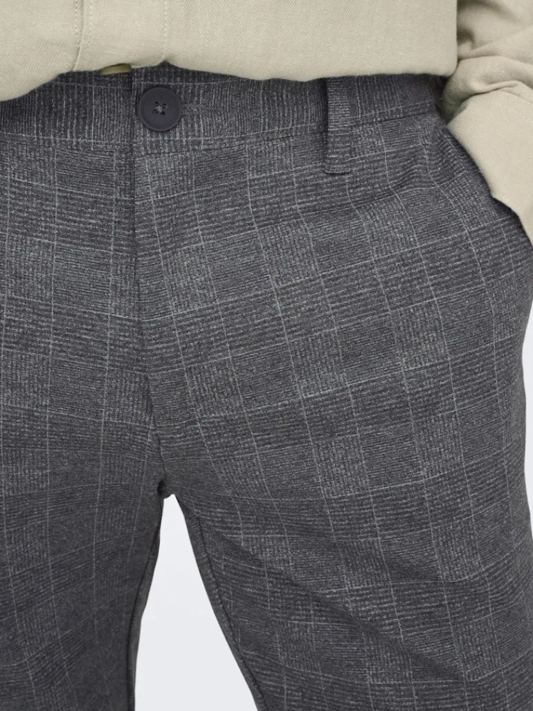 ONSMARK SLIM CHECK PANTS 9887 NOOS black