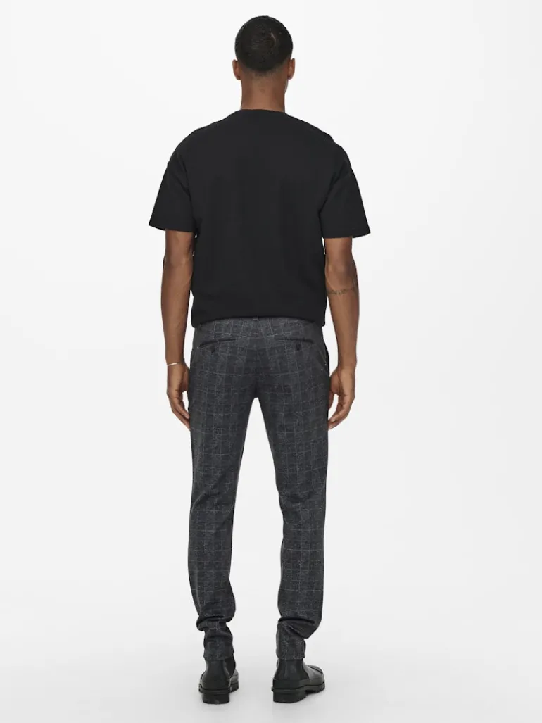 ONSMARK SLIM CHECK PANTS 9887 NOOS black