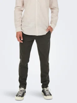 ONSMARK SLIM HERRINGBONE 2911 PANT NOOS slate black