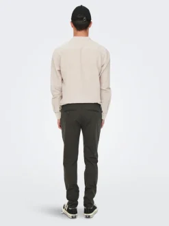 ONSMARK SLIM HERRINGBONE 2911 PANT NOOS slate black