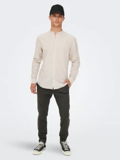 ONSMARK SLIM HERRINGBONE 2911 PANT NOOS slate black