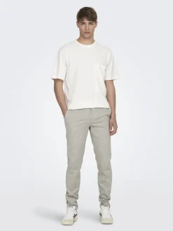 ONSMARK SLIM TAP 0209 MELANGE PANT NOOS chinchilla
